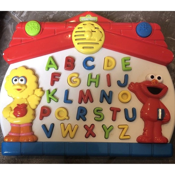 Sesame Street Big Bird And Elmo Lets Find Learning ABC's 1997 Tyco Mattel Tested